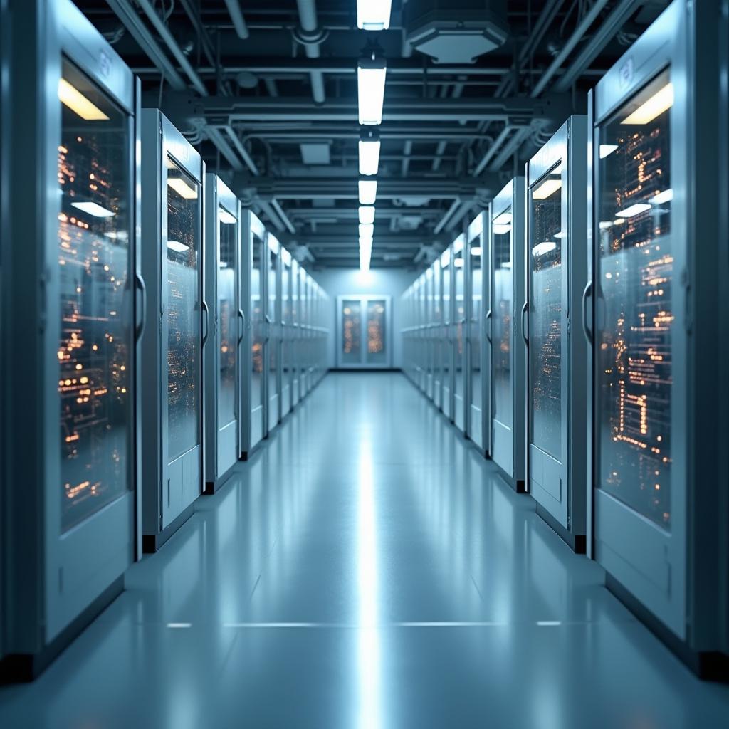 A sleek and modern scene focused on lithium-ion technology, presenting an advanced manufacturing process without any workers present