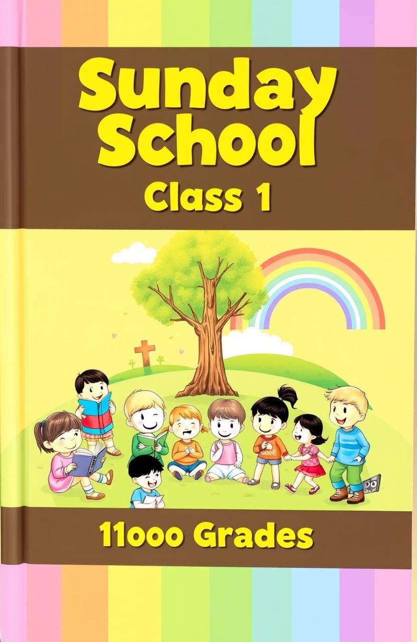 A colorful and inviting book cover for a Sunday School class for 1st graders