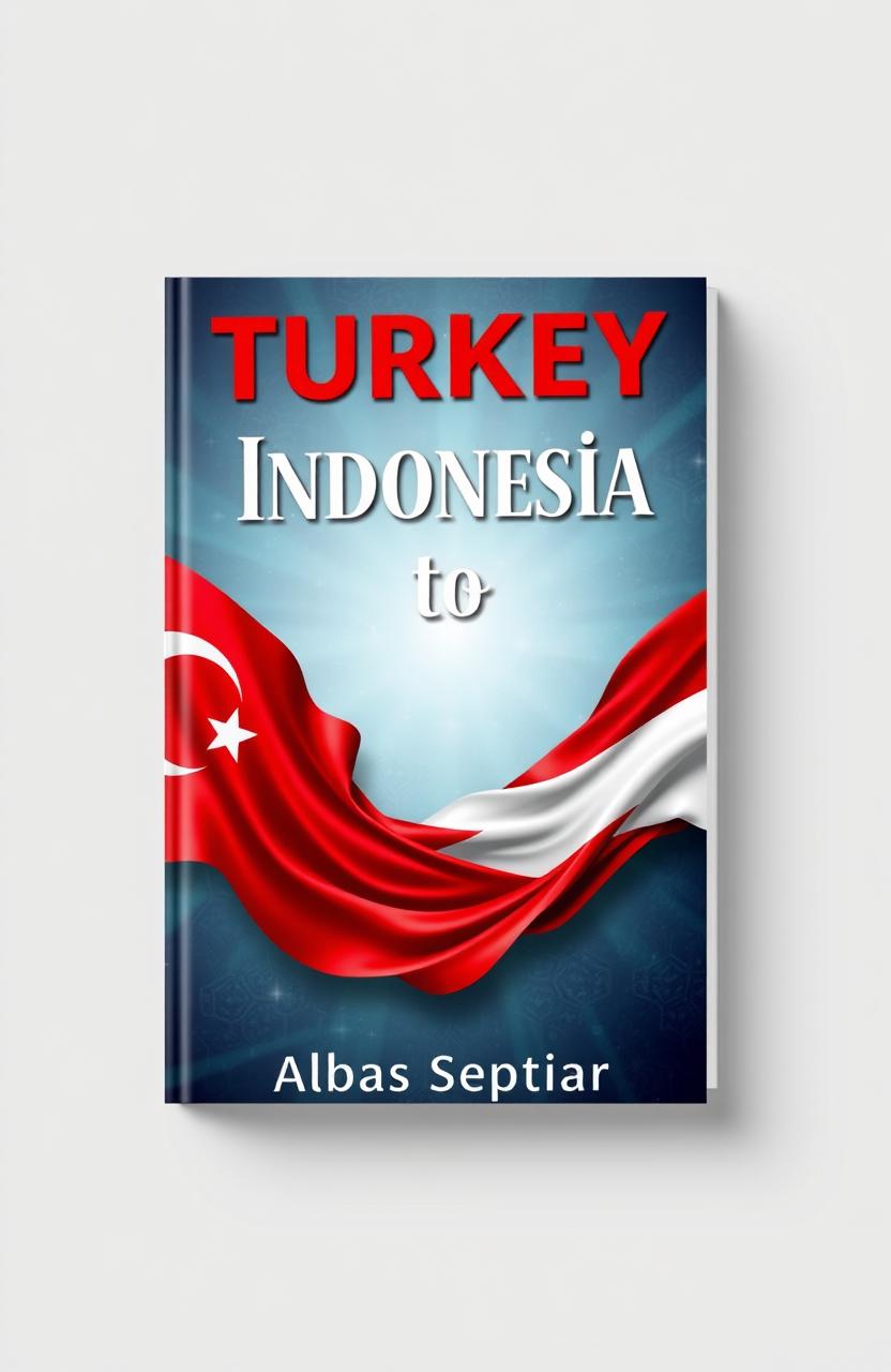 A stunning book cover design titled 'Indonesia to Turkey', authored by Albas Septiar