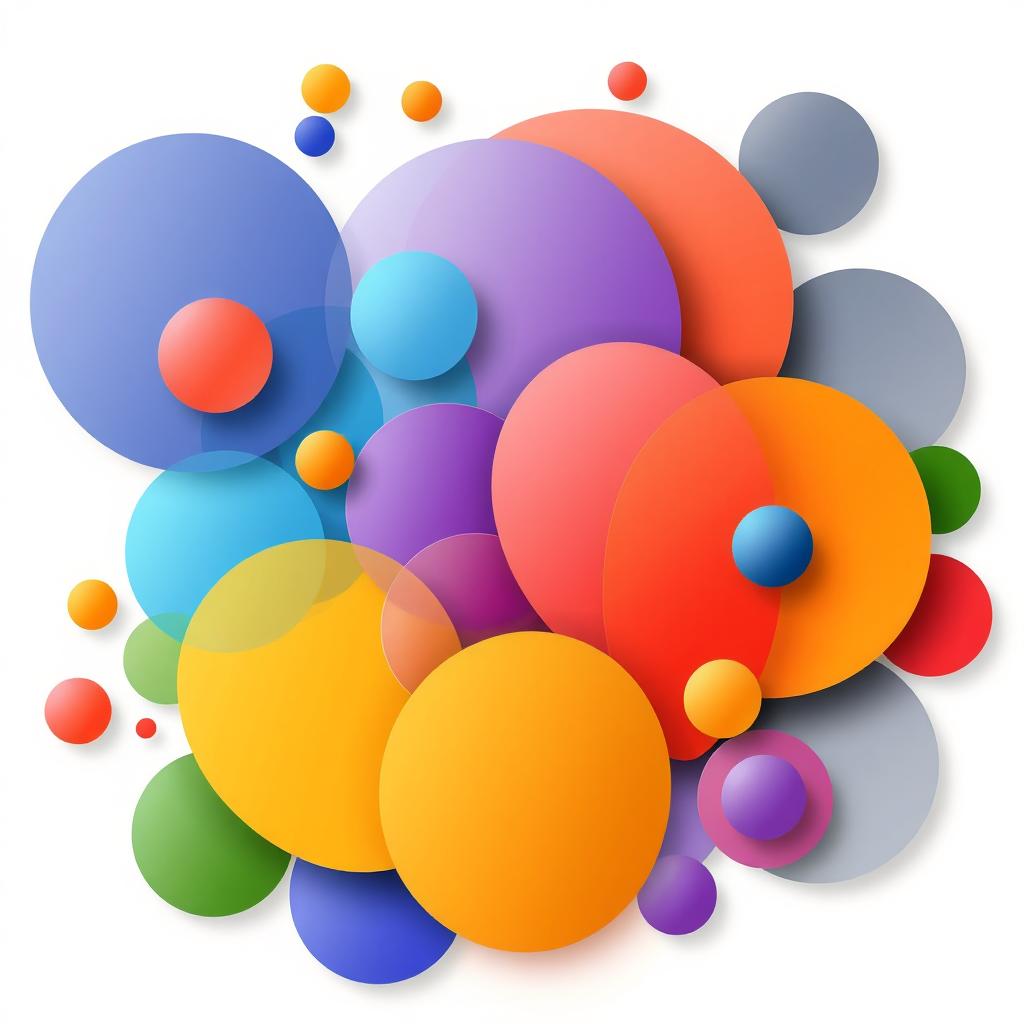 A detailed abstract illustration featuring various regions, each represented in different vibrant colors