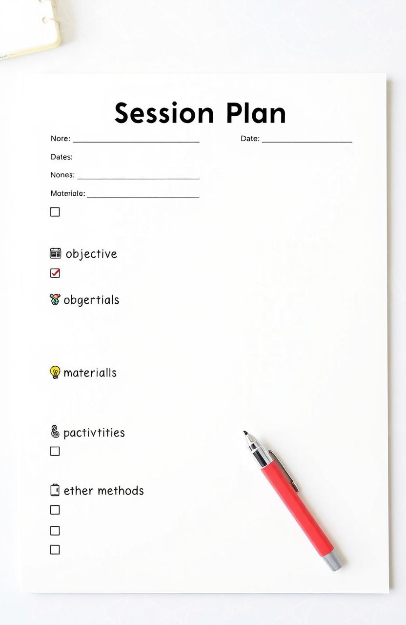 Create Your Perfect Session Plan Template