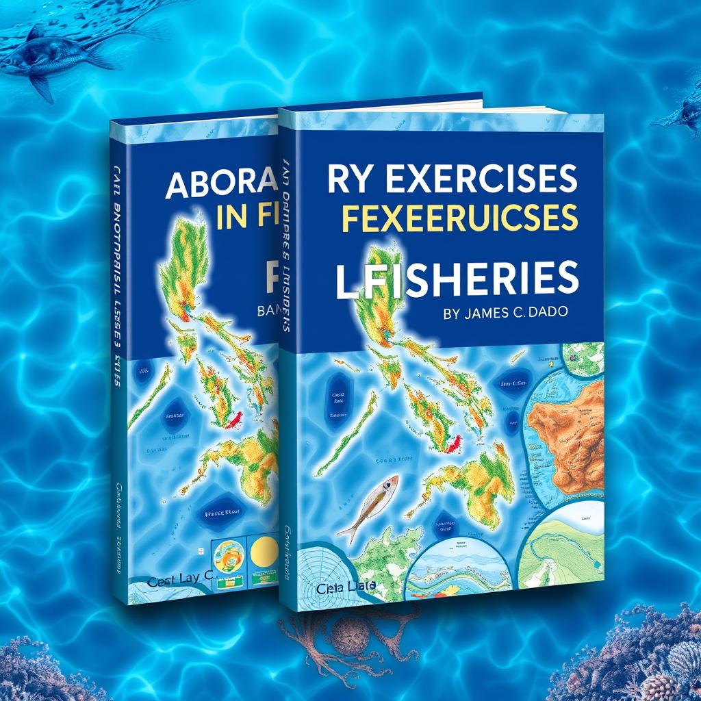 A stunning, professionally designed book cover for "LABORATORY EXERCISES IN CAPTURE FISHERIES" by James C