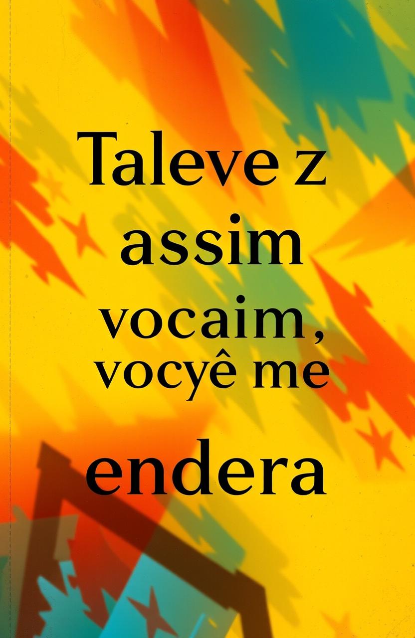 A visually striking book cover design for the novel "Talvez assim você me entenda"