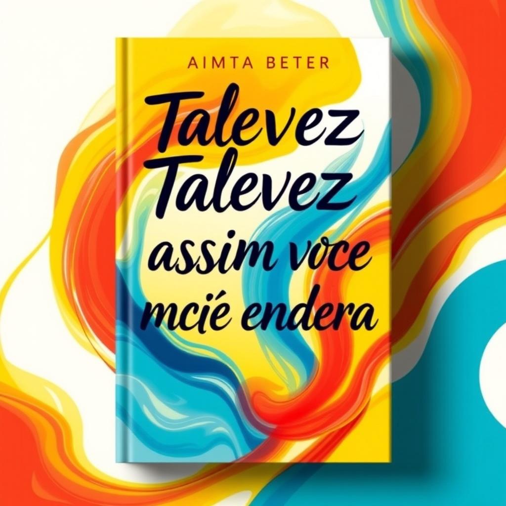 A striking book cover design for 'Talvez assim você me entenda', featuring a bold combination of yellow, blue, and red