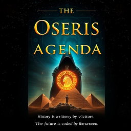 A captivating and mysterious book cover design for 'The Osiris Agenda'