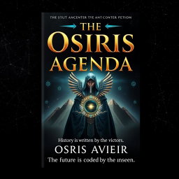 A captivating and mysterious book cover design for 'The Osiris Agenda'