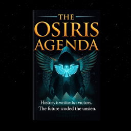 A captivating and mysterious book cover design for 'The Osiris Agenda'