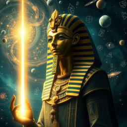 A visually striking artwork inspired by 'The Osiris Agenda'