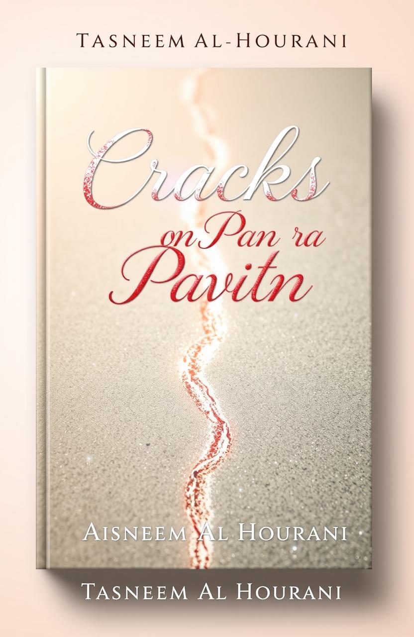 A beautiful feminine book cover design featuring a glittery crack on a pavement