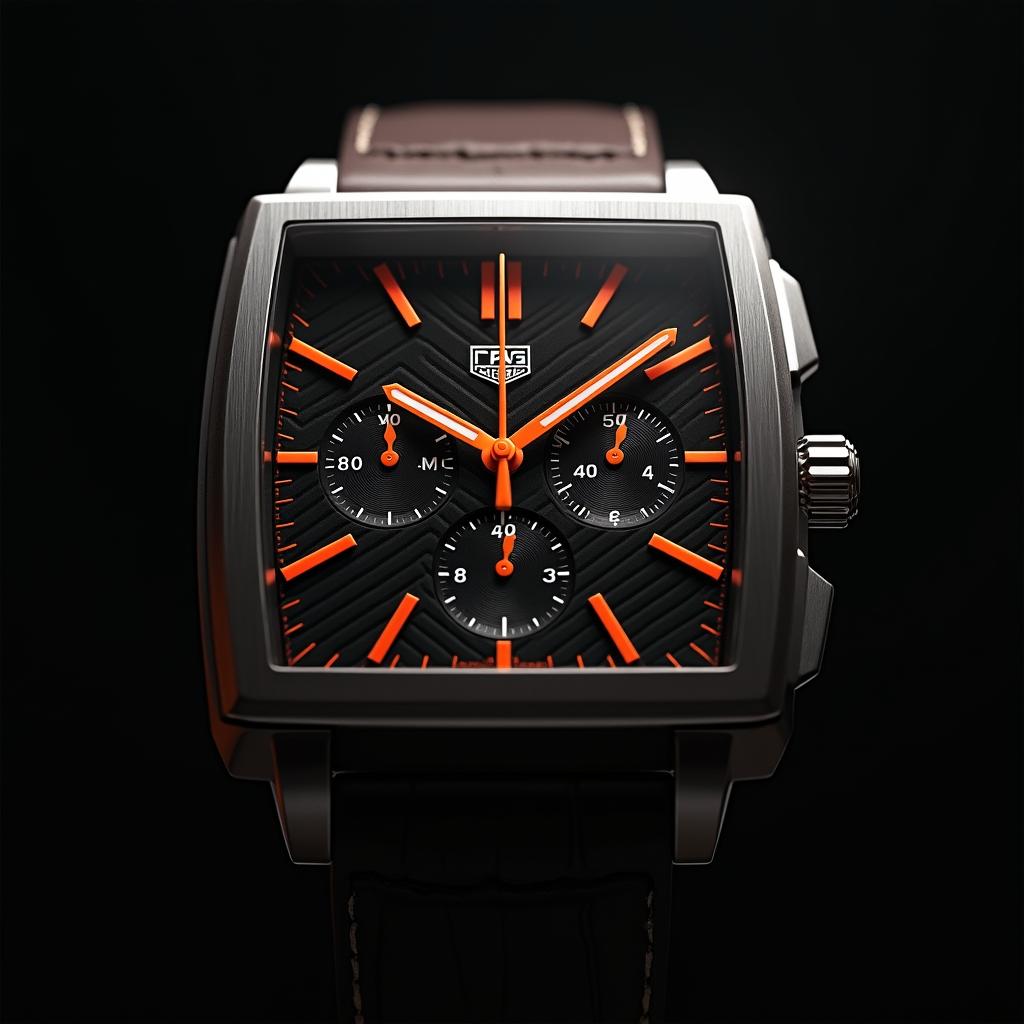 Bold Elegance: Square Luxury Wristwatch
