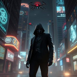 A gripping and dramatic scene depicting a conspiracy thriller in a near-future setting inspired by 'The Osiris Agenda'