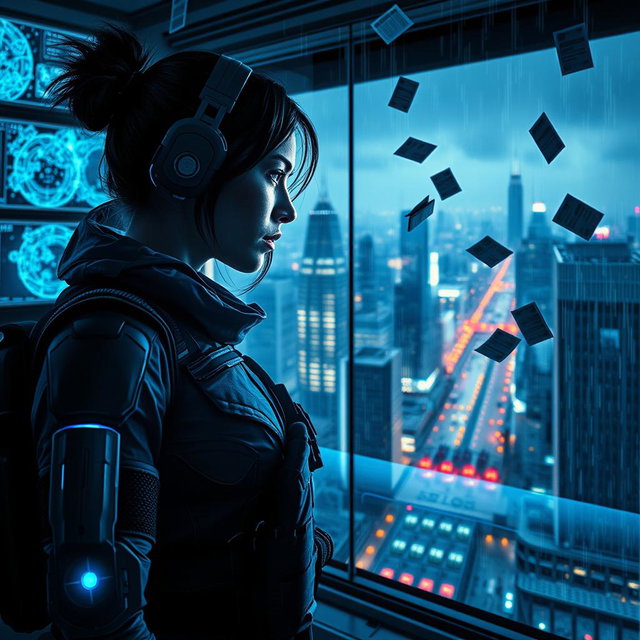 A dramatic and captivating image capturing the essence of 'The Osiris Agenda', a conspiracy thriller set in a near-future setting