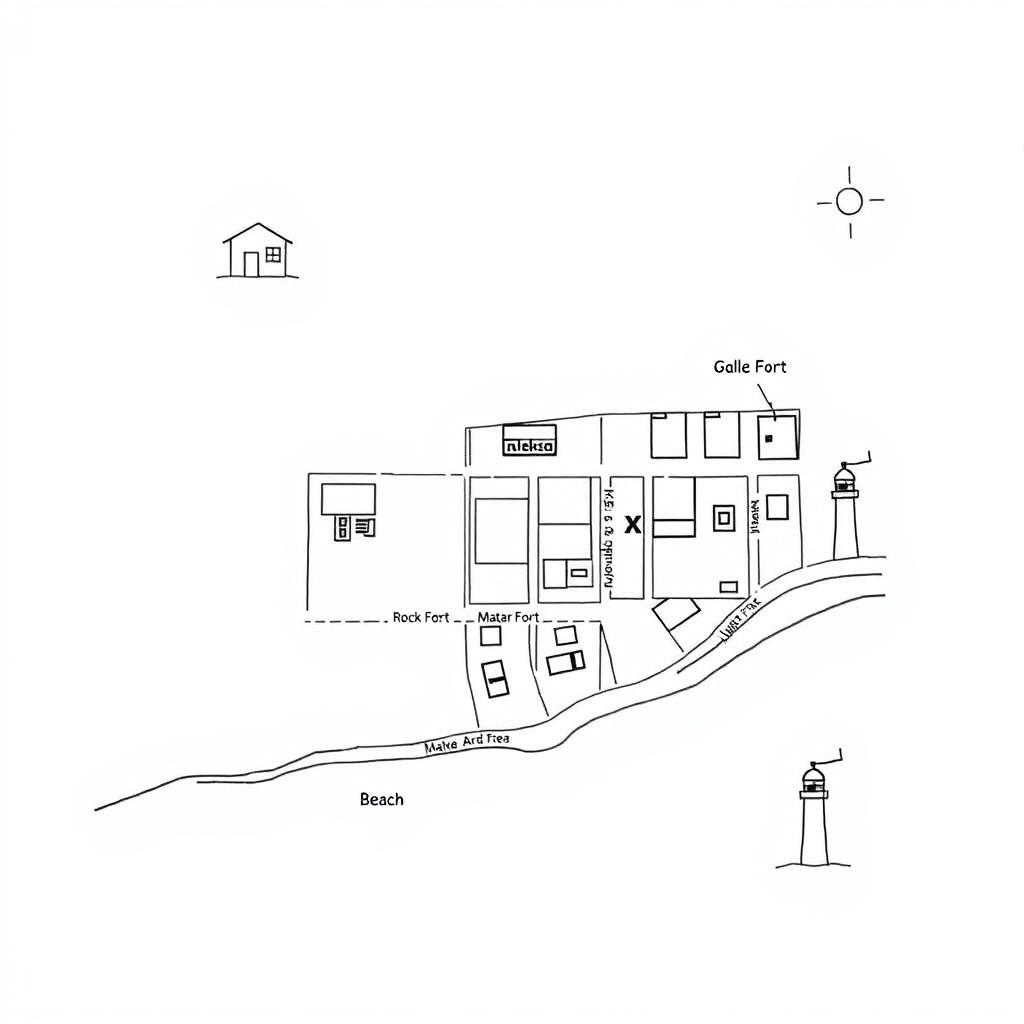 A simple and clear black and white drawing plan for a robbery, depicting a modern city layout