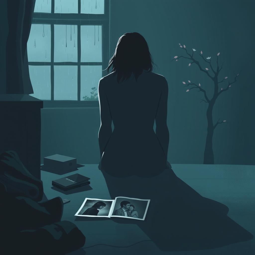 A poignant and emotional scene depicting the aftermath of a breakup