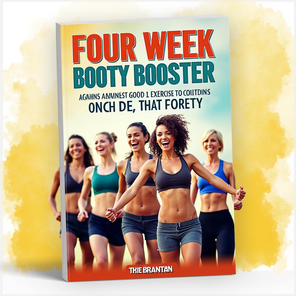 An engaging and vibrant e-book cover for a 'Four Week Booty Booster Program'