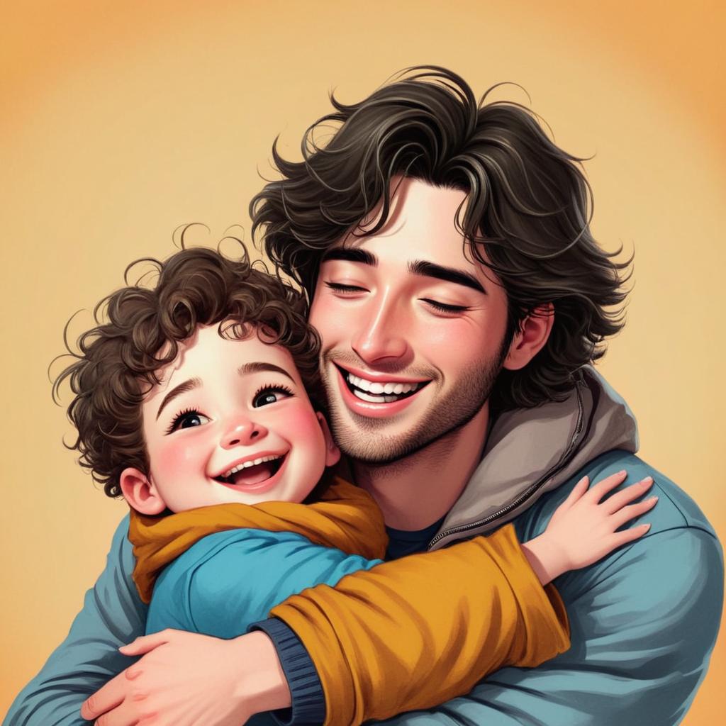Heartwarming Father-Son Embrace