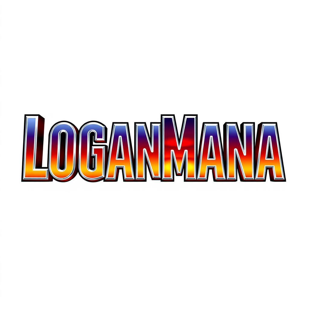 A graphic design featuring the text 'LoganMania' styled in a WrestleMania-inspired font