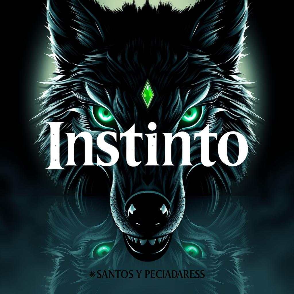 Una impactante portada para un libro titulado 'Instinto', el primer libro de la serie 'Santos y pecadores', escrito por Andrea Atares