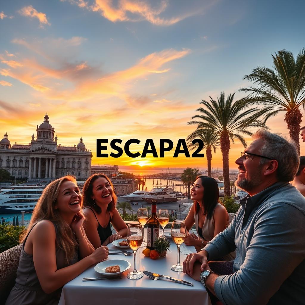 A captivating sunset over Valencia, showcasing the stunning Ayuntamiento with its grand architecture alongside the vibrant marine life at Oceanogràfic