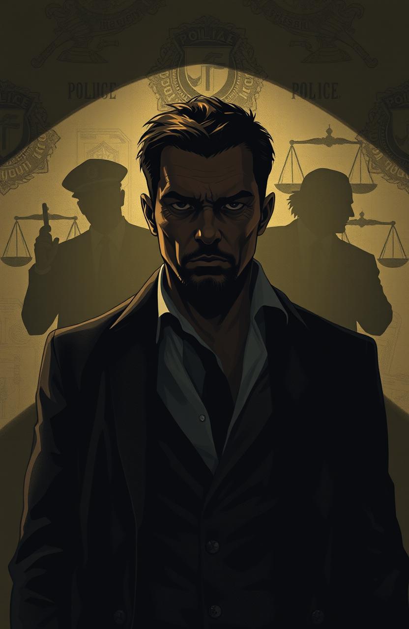 A gripping illustration of an ordinary man gradually transforming into a skilled assassin