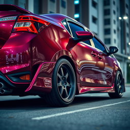 A modified second-generation Toyota Vios featuring a high ground clearance of 195mm for an elevated and sporty look