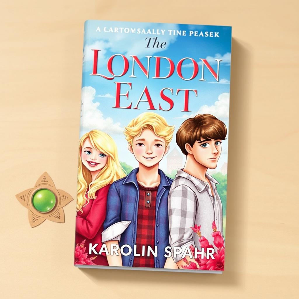 A captivating book cover design for the title 'London East' by Karolin Spahr