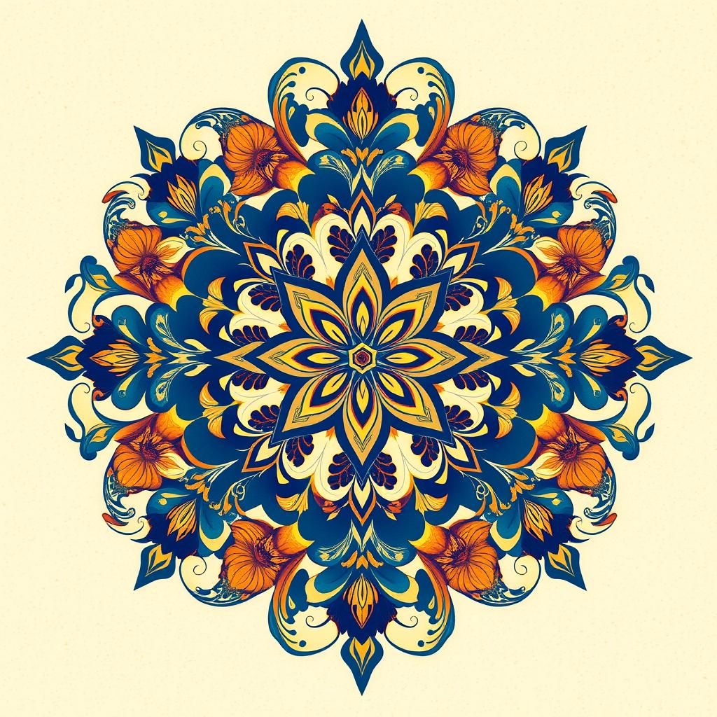 A beautiful, intricate design featuring a seamless blend of modern and traditional elements