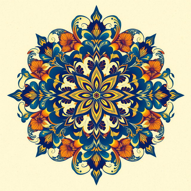 A beautiful, intricate design featuring a seamless blend of modern and traditional elements