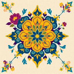 A beautiful, intricate design featuring a seamless blend of modern and traditional elements