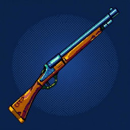 Vibrant Pixelated Musket Illustration