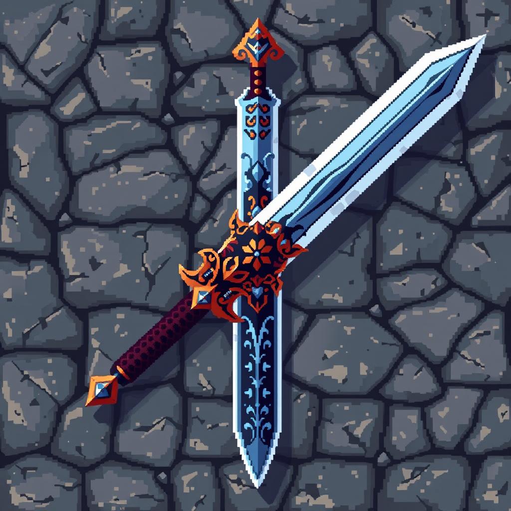 Epic Pixelated Medieval Sword Art