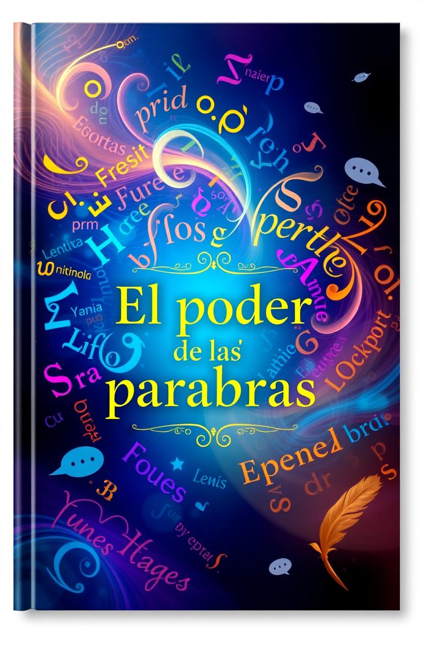 A captivating book cover design for the title 'El poder de las palabras'