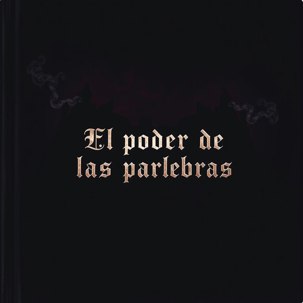 A dark and striking book cover design for the title 'El poder de las palabras'