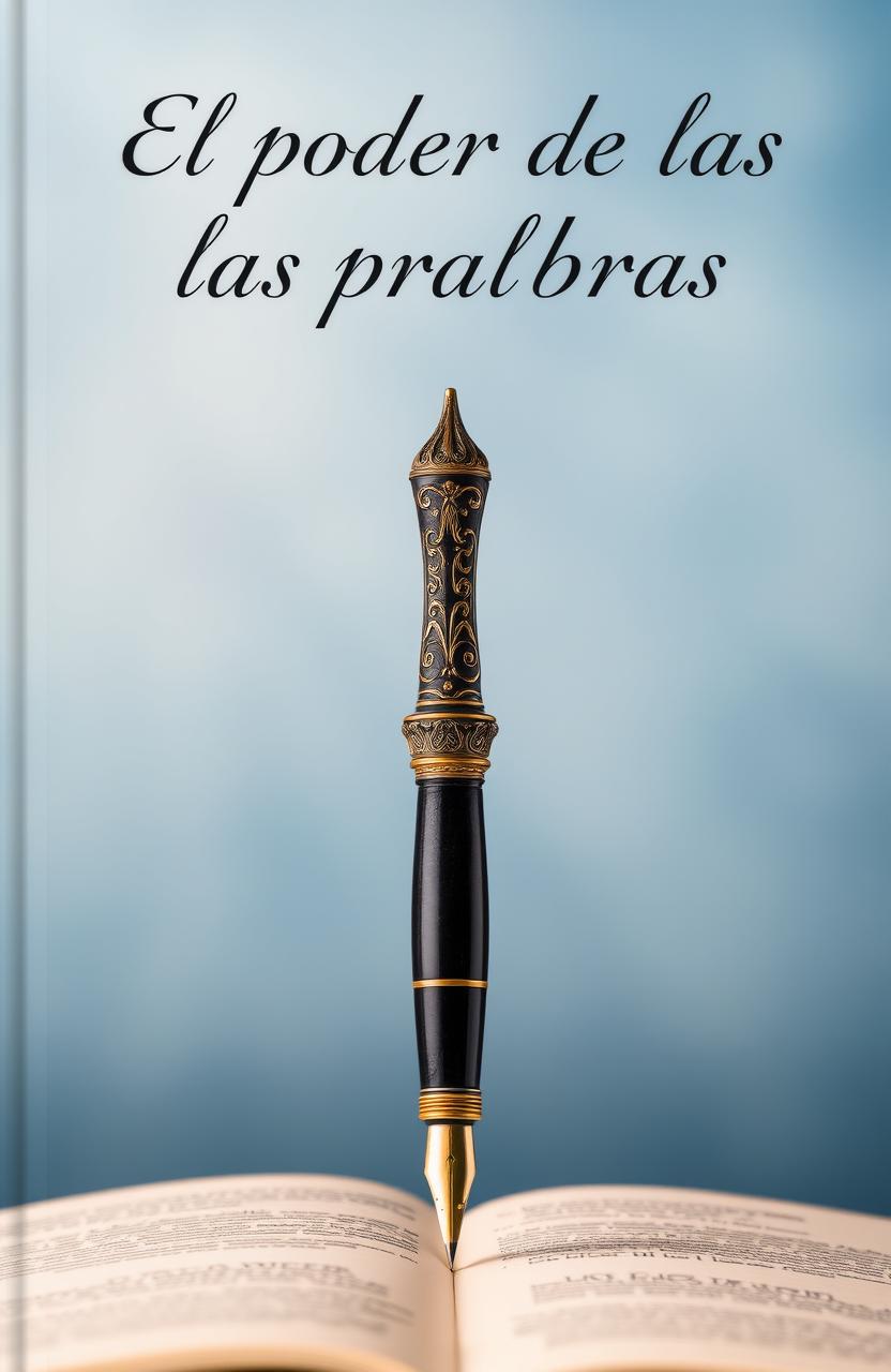 A visually appealing book cover featuring the title 'El poder de las palabras' elegantly displayed across the top