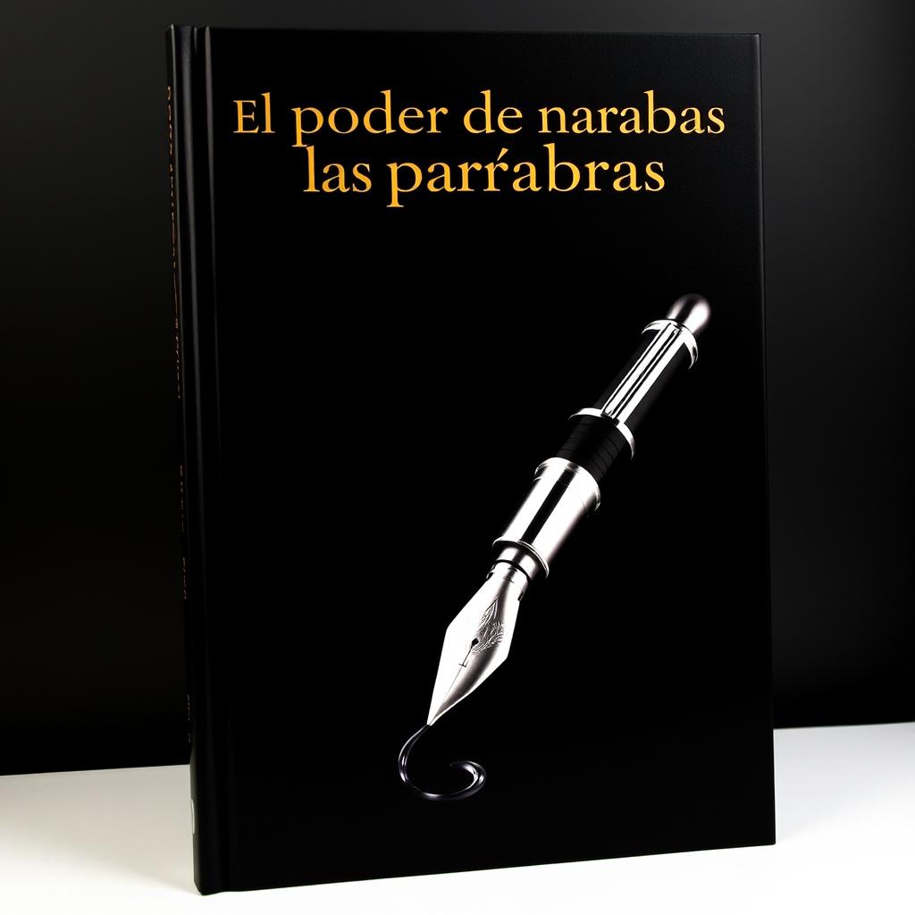 A striking book cover featuring the title 'El poder de las palabras' prominently displayed in an elegant, gold font at the top