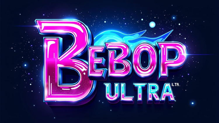 A logo design for "Bebop Ultra", featuring bold, dynamic typography that conveys energy and excitement