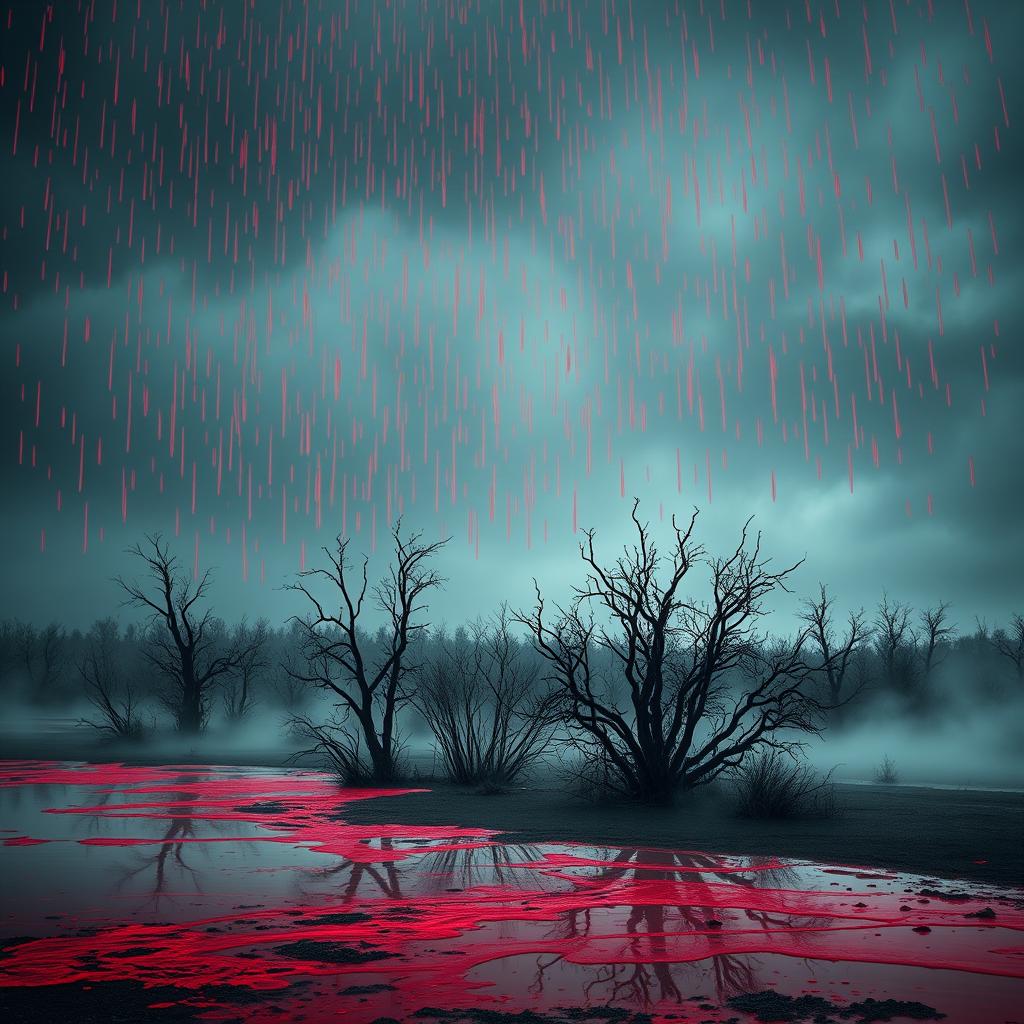 A Hauntingly Beautiful Blood Rain Scene