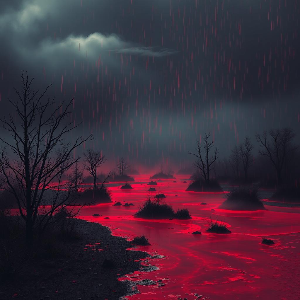 A Hauntingly Beautiful Blood Rain Scene