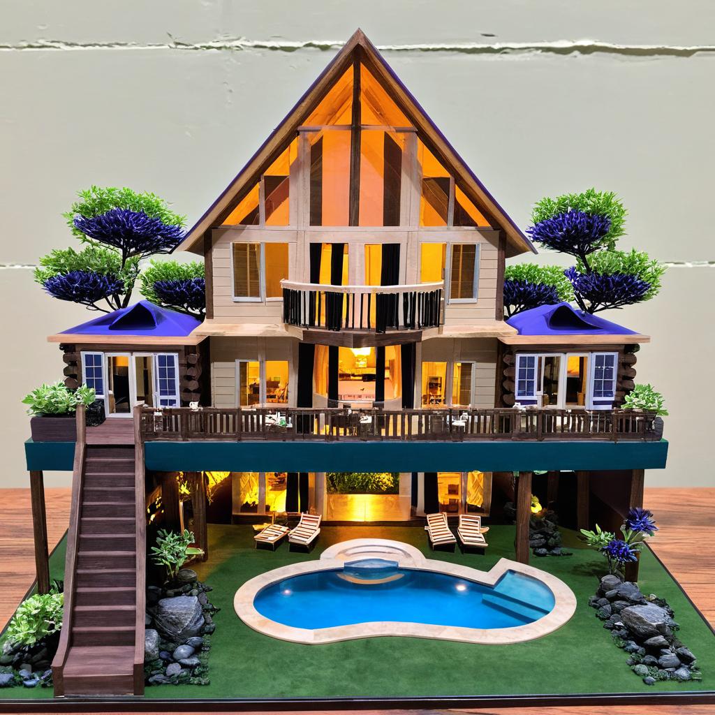 Explore the Charm of an Elegant Dollhouse Model
