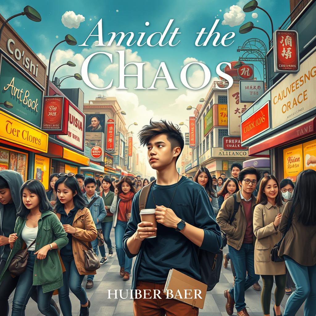 A captivating book cover for 'Amidst the Chaos' by Huibert Baer