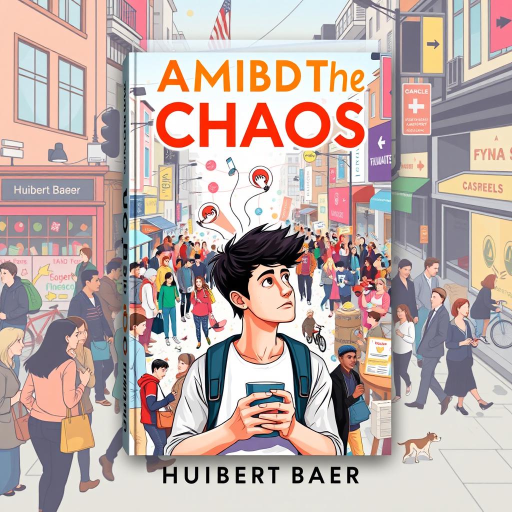 An eye-catching book cover for 'Amidst the Chaos' by Huibert Baer