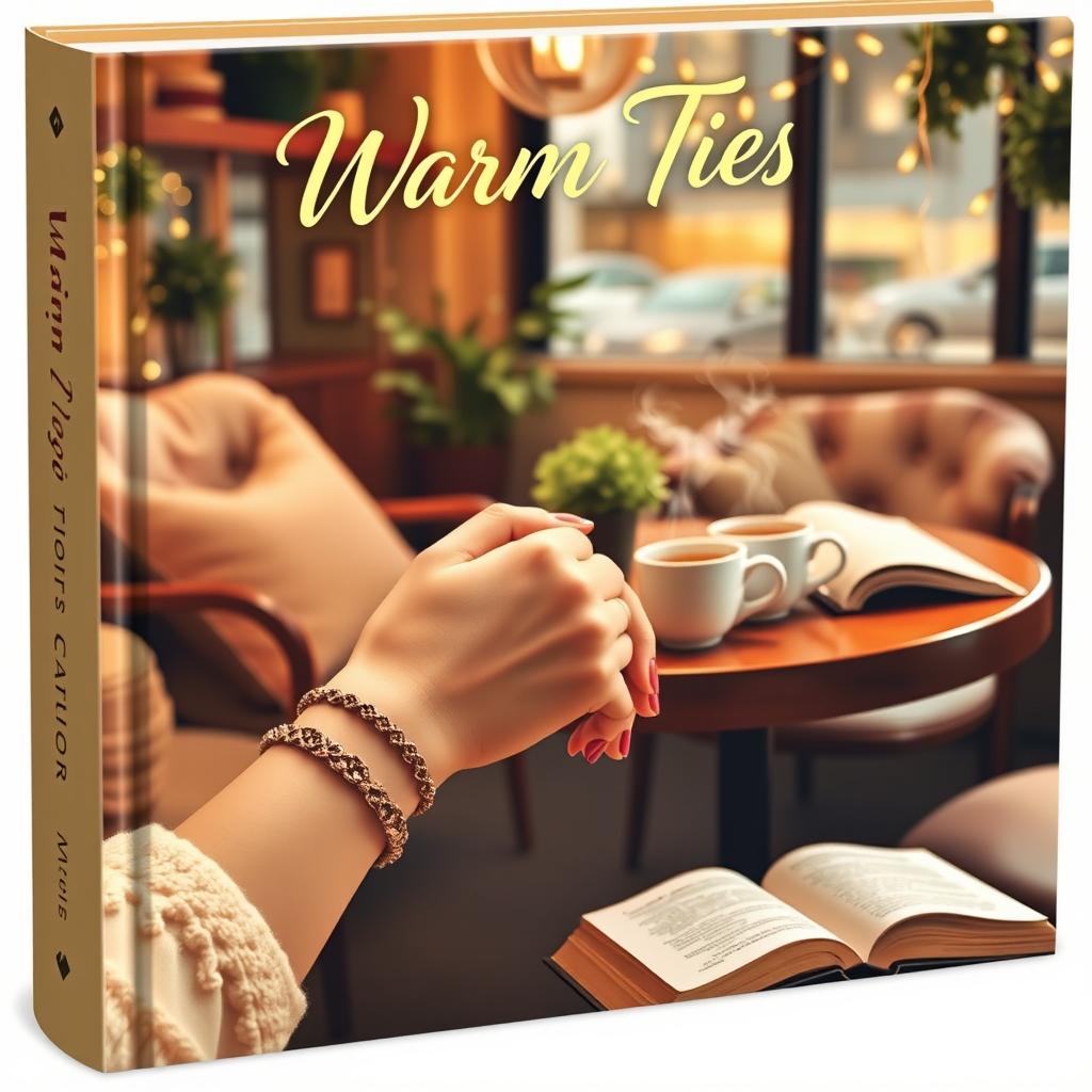 A charming book cover for 'Warm Ties', depicting a cozy and inviting scene