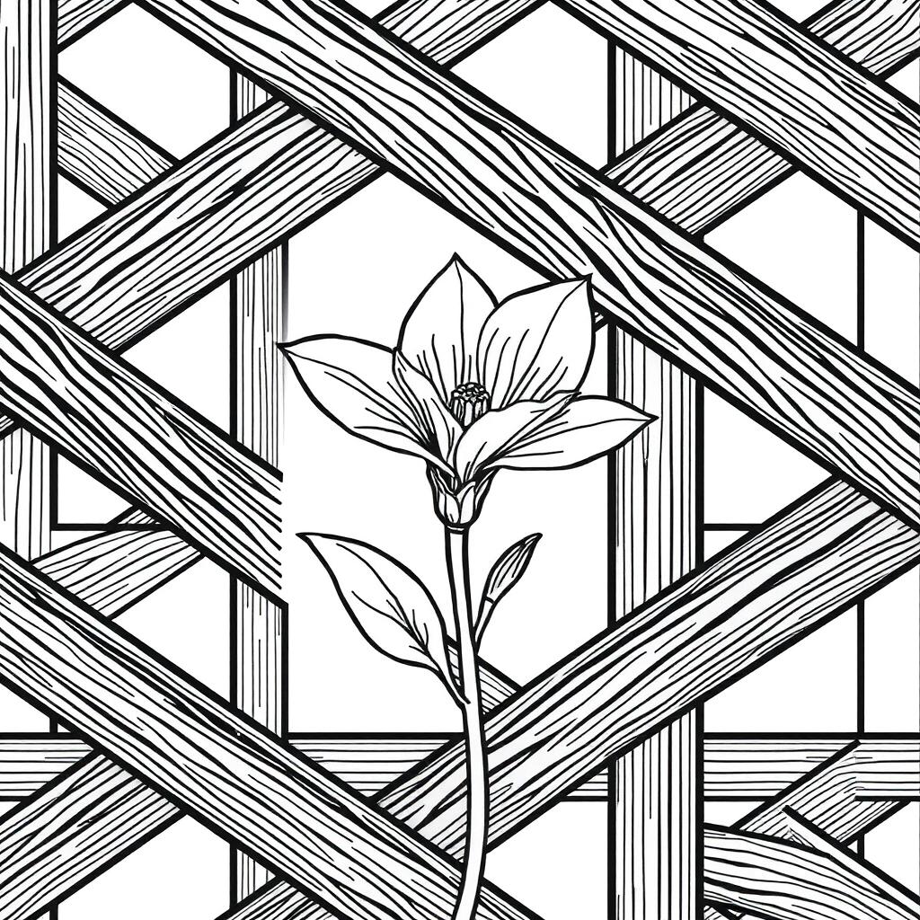 A captivating modern design illustration showcasing black and white line art