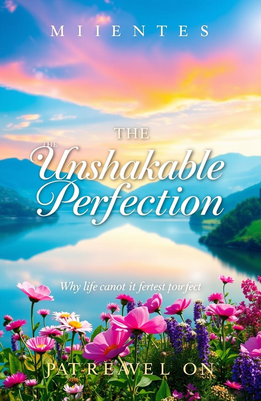 A visually striking book cover design titled 'The Unshakable Perfection: Why Life Cannot Be Anything But Perfect'