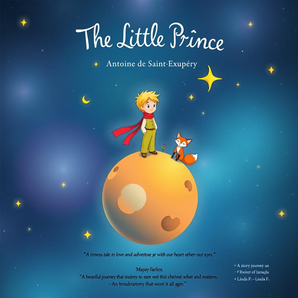 An imaginative book cover design for 'The Little Prince'