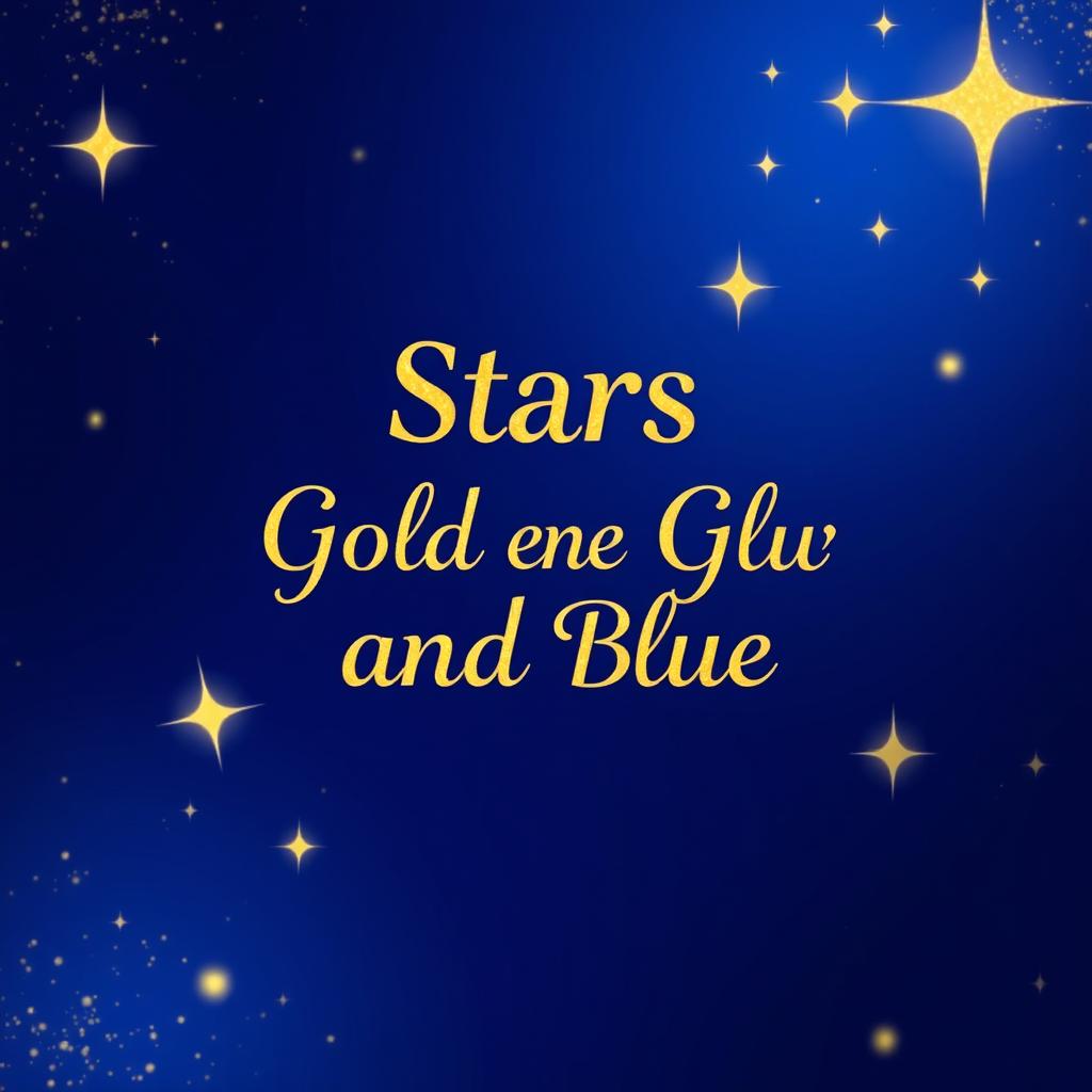 A stunning visual design featuring royal blue and gold, where royal blue serves as the background color and shimmering gold accents create a rich and vibrant appearance