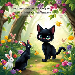 A captivating fable about a black cat that emphasizes themes of unity and acceptance despite differences