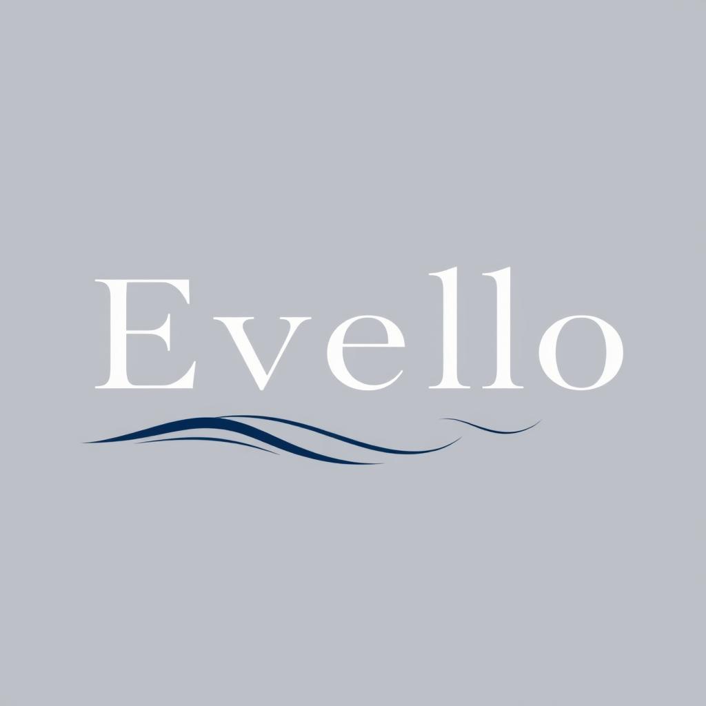 Create a sophisticated and elegant logo for 'Evello', an upscale medical spa located in Aiken, SC