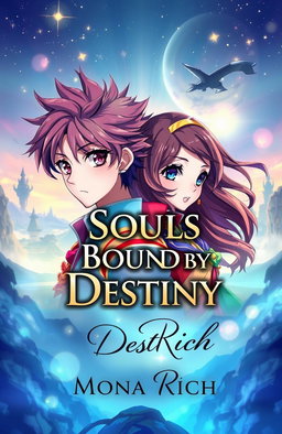 A captivating book cover design for 'Souls Bound by Destiny' written by Mona Rich