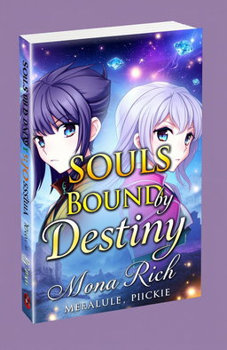 A captivating book cover design for 'Souls Bound by Destiny' written by Mona Rich